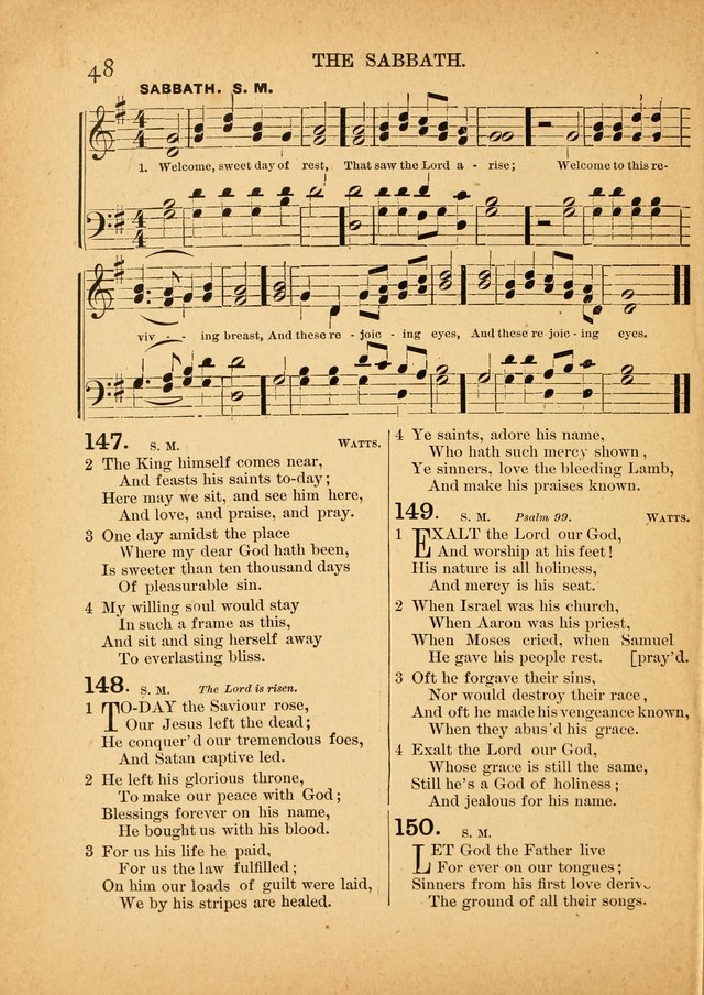 The Primitive Baptist Hymnal: a choice collection of hymns and tunes of early and late composition page 48