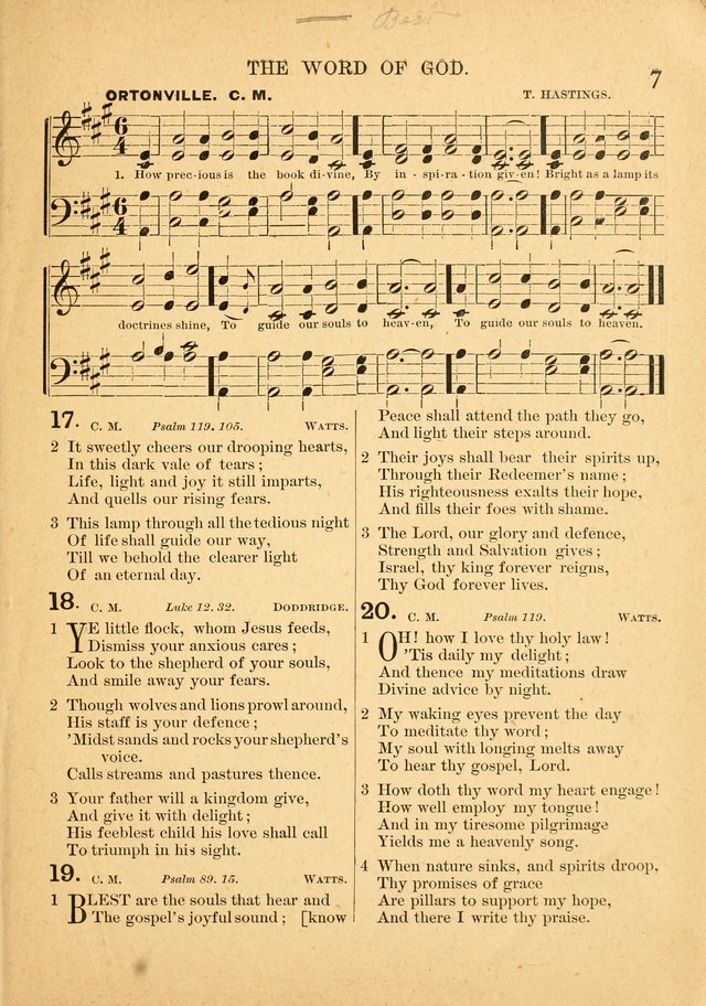 The Primitive Baptist Hymnal: a choice collection of hymns and tunes of early and late composition page 7