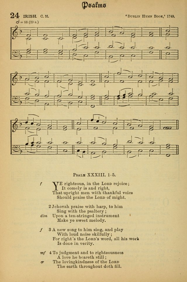The Presbyterian Book of Praise: approved and commended by the General Assembly of the Presbyterian Church in Canada; With tunes; Part I. Selections from the Psalter. Part II. The Hymnal, rev, and en. page 24