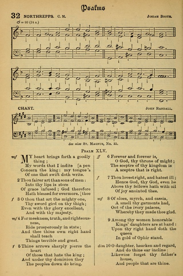 The Presbyterian Book of Praise: approved and commended by the General Assembly of the Presbyterian Church in Canada; With tunes; Part I. Selections from the Psalter. Part II. The Hymnal, rev, and en. page 32