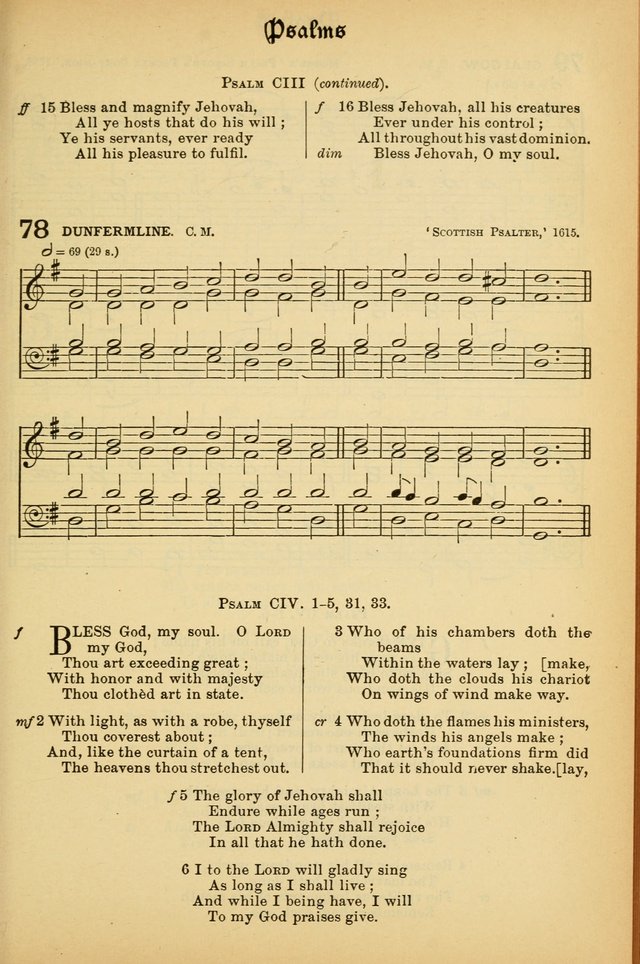 The Presbyterian Book of Praise: approved and commended by the General Assembly of the Presbyterian Church in Canada; With tunes; Part I. Selections from the Psalter. Part II. The Hymnal, rev, and en. page 77