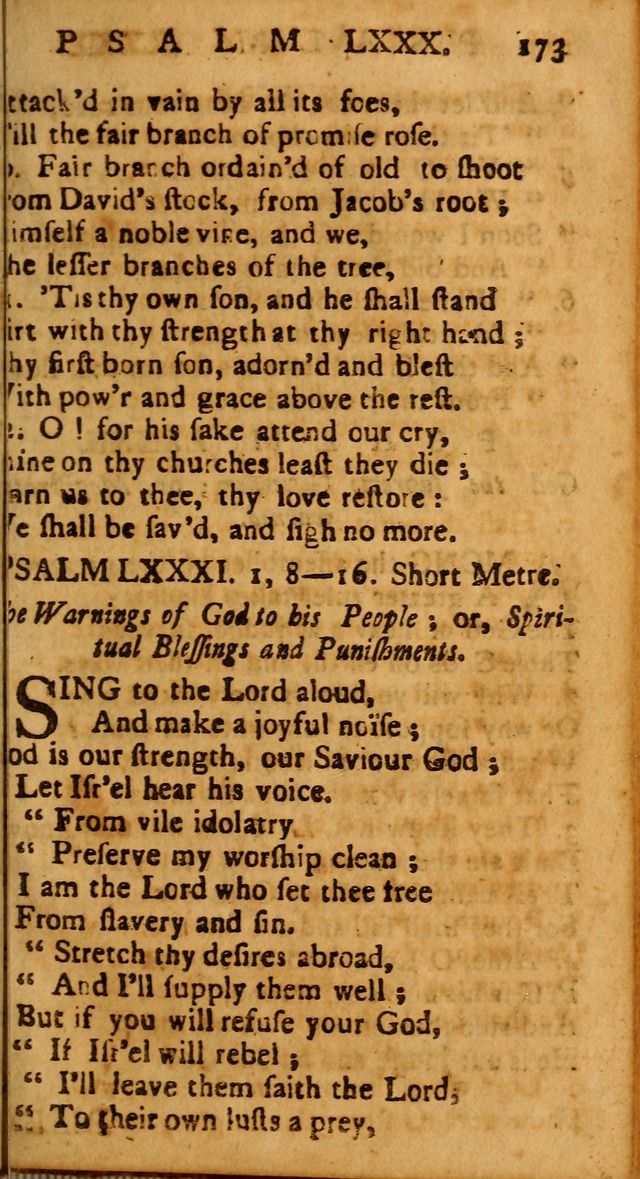 The Psalms of David: imitated in the language of the New Testament, and applied to the Christian state and worship page 173
