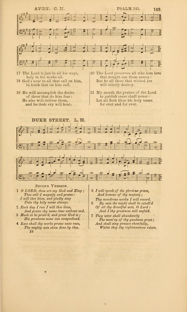 The Psalms of David: with a selection of standard music appropriately arranged according to sentiment of each Psalm or portion of Psalm (8th ed.) page 145