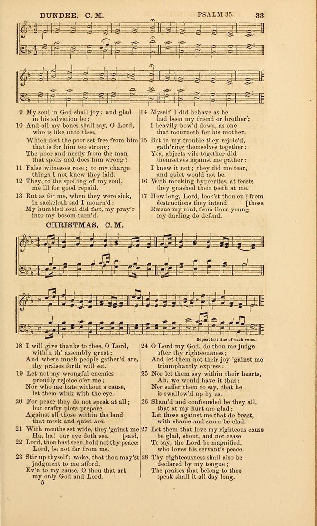 The Psalms of David: with a selection of standard music appropriately arranged according to sentiment of each Psalm or portion of Psalm (8th ed.) page 33