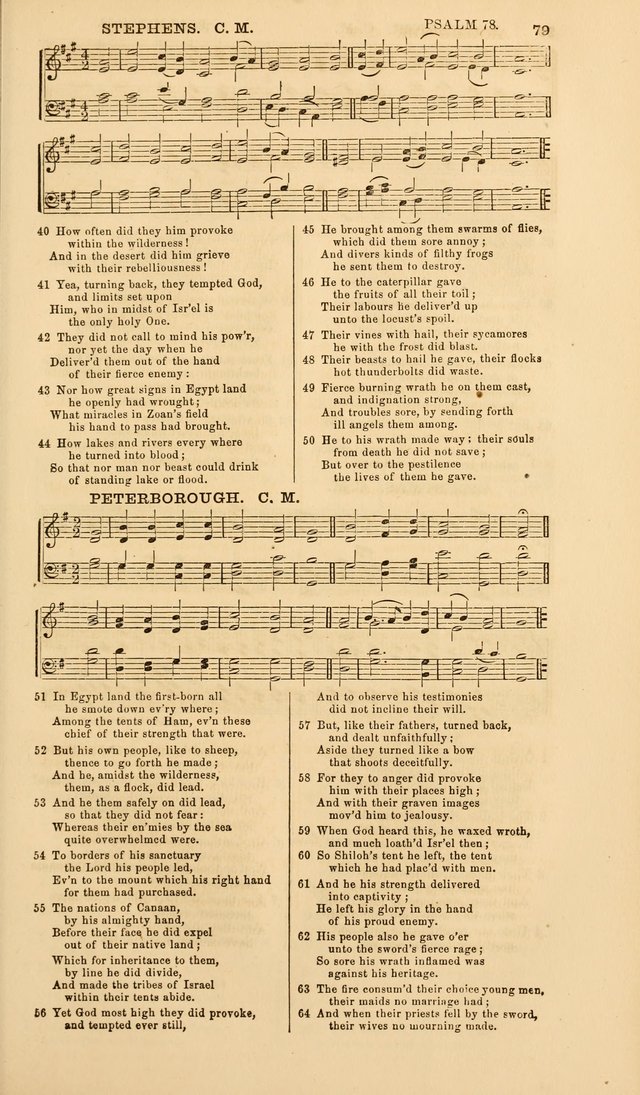 The Psalms of David: with a selection of standard music appropriately arranged according to sentiment of each Psalm or portion of Psalm (8th ed.) page 79
