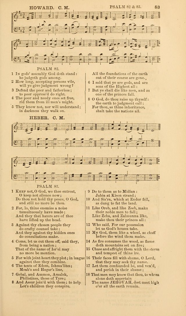 The Psalms of David: with a selection of standard music appropriately arranged according to sentiment of each Psalm or portion of Psalm (8th ed.) page 83