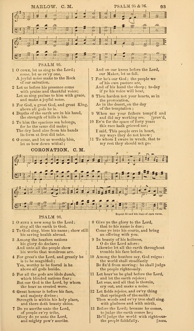 The Psalms of David: with a selection of standard music appropriately arranged according to sentiment of each Psalm or portion of Psalm (8th ed.) page 93