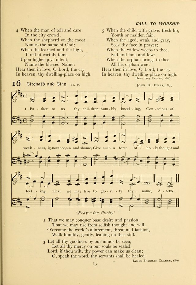 The Pilgrim Hymnal page 13