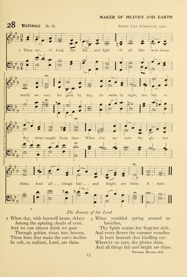 The Pilgrim Hymnal page 23