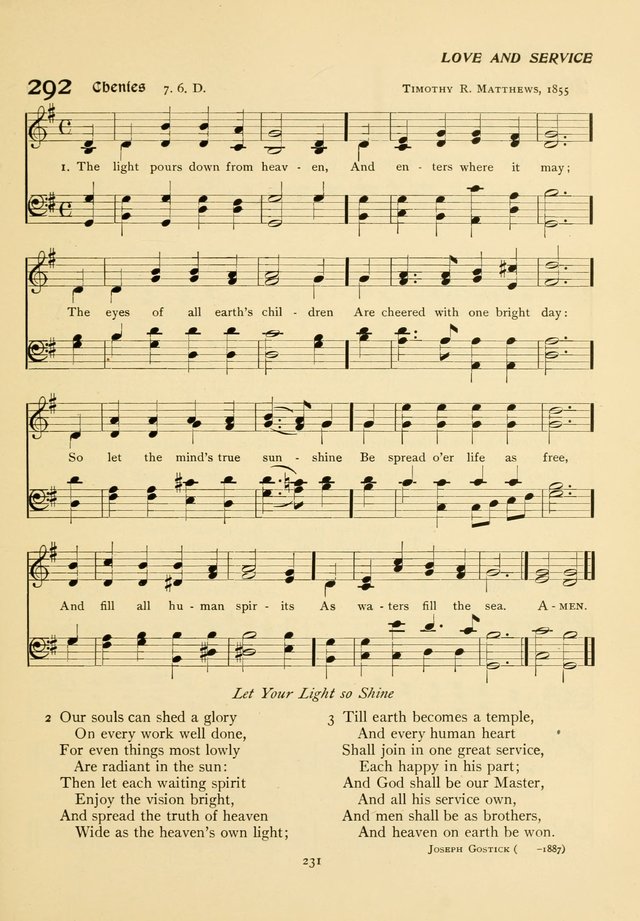 The Pilgrim Hymnal page 231
