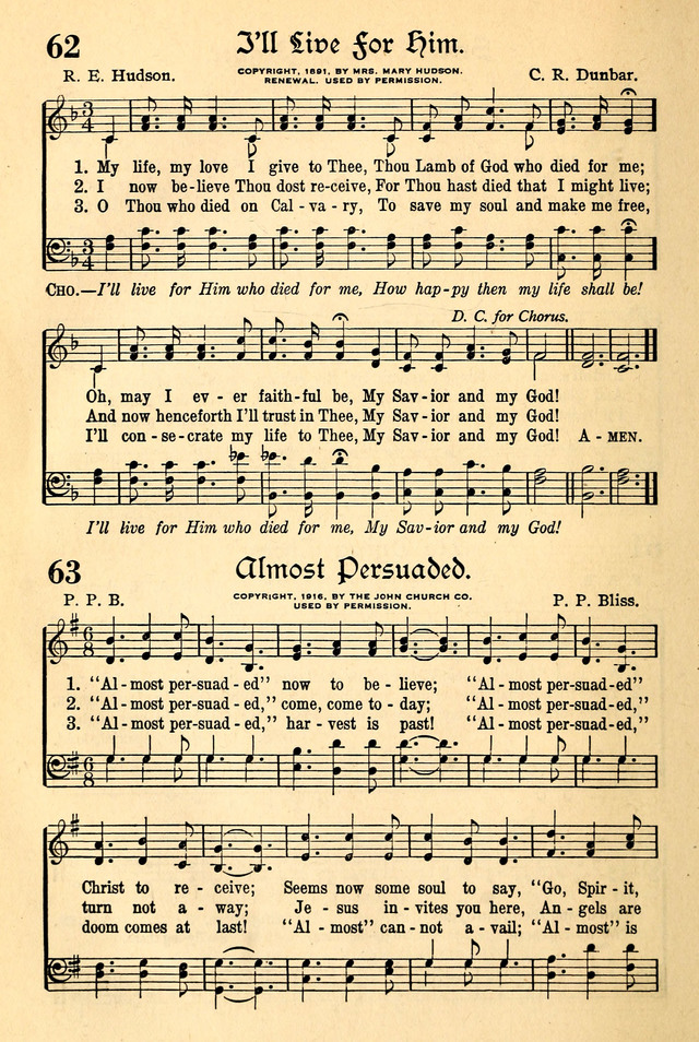 The Popular Hymnal page 42
