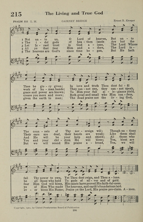 The Psalter Hymnal: The Psalms and Selected Hymns page 206