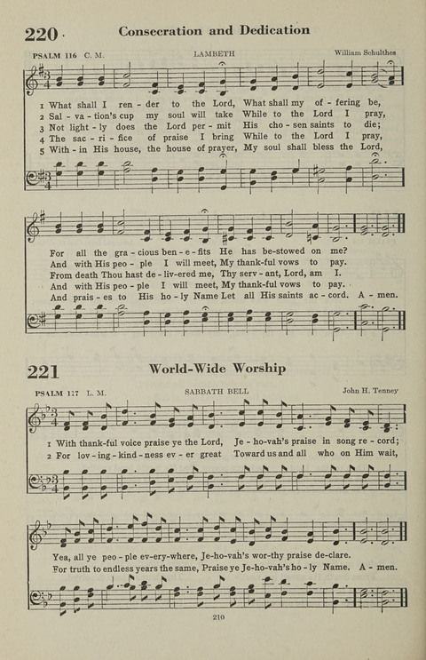 The Psalter Hymnal: The Psalms and Selected Hymns page 210