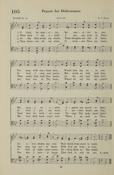 The Psalter Hymnal: The Psalms and Selected Hymns page 98
