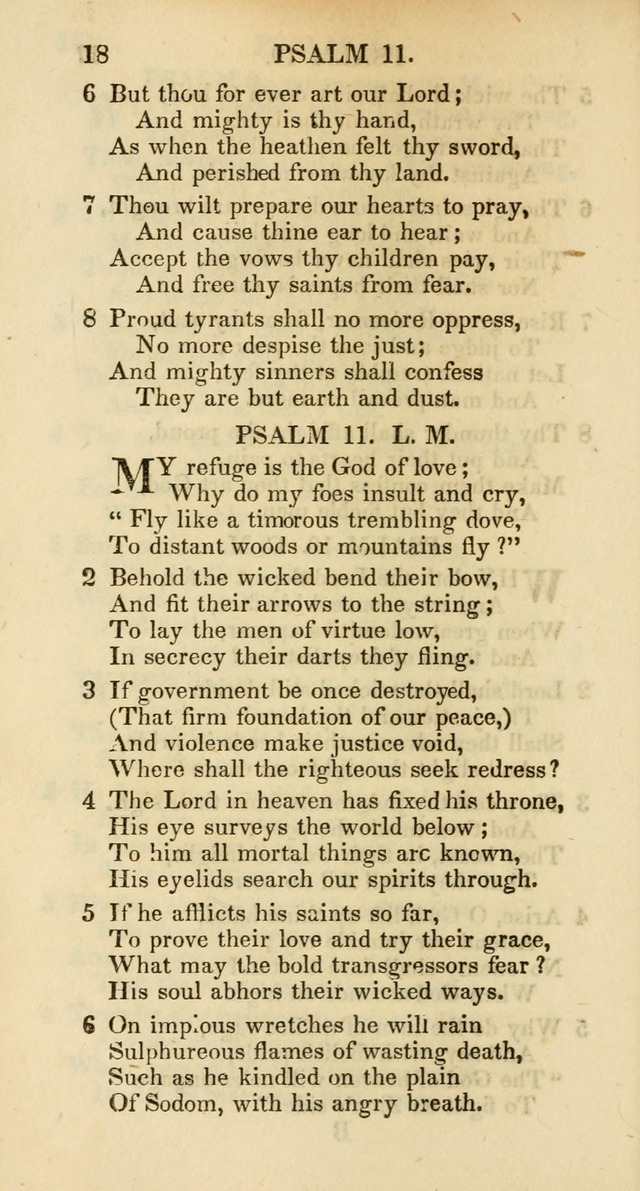 Psalms and Hymns Adapted to Public Worship, and Approved by the General Assembly of the Presbyterian Church in the United States of America page 18
