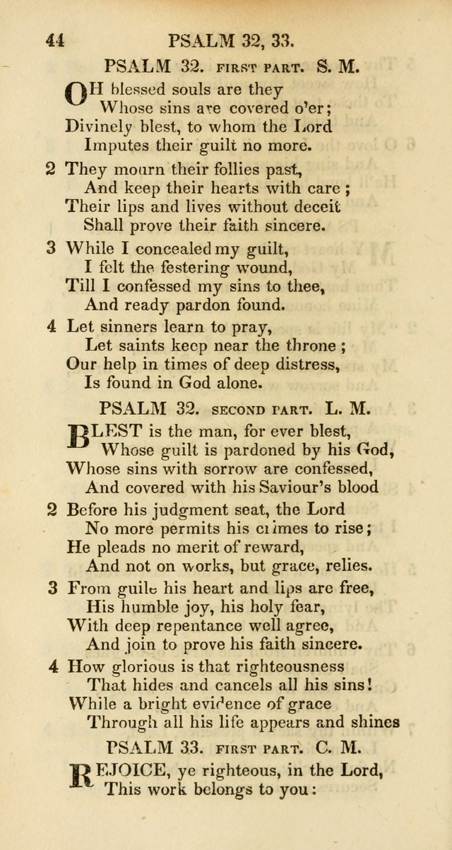 Psalms and Hymns Adapted to Public Worship, and Approved by the General Assembly of the Presbyterian Church in the United States of America page 44
