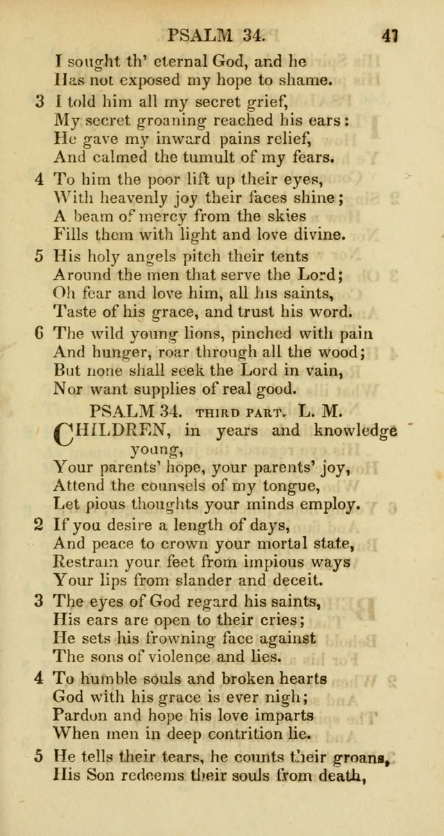 Psalms and Hymns Adapted to Public Worship, and Approved by the General Assembly of the Presbyterian Church in the United States of America page 47
