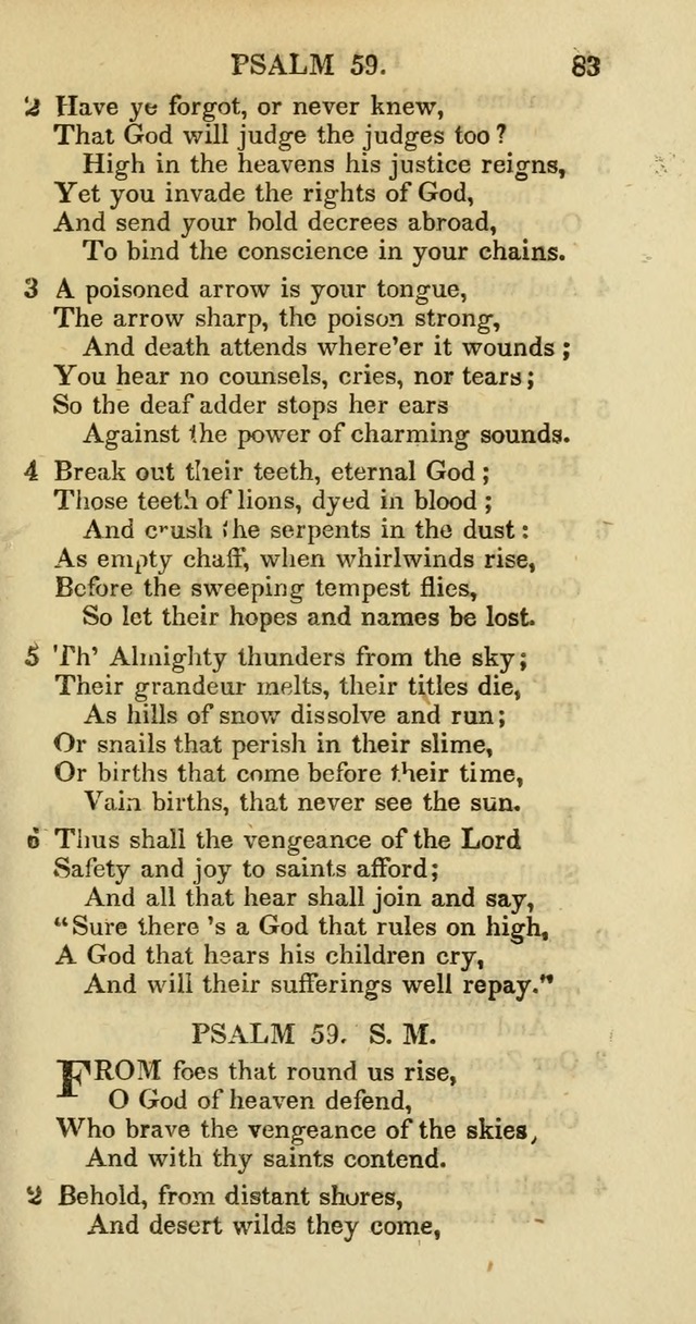 Psalms and Hymns Adapted to Public Worship, and Approved by the General Assembly of the Presbyterian Church in the United States of America page 85