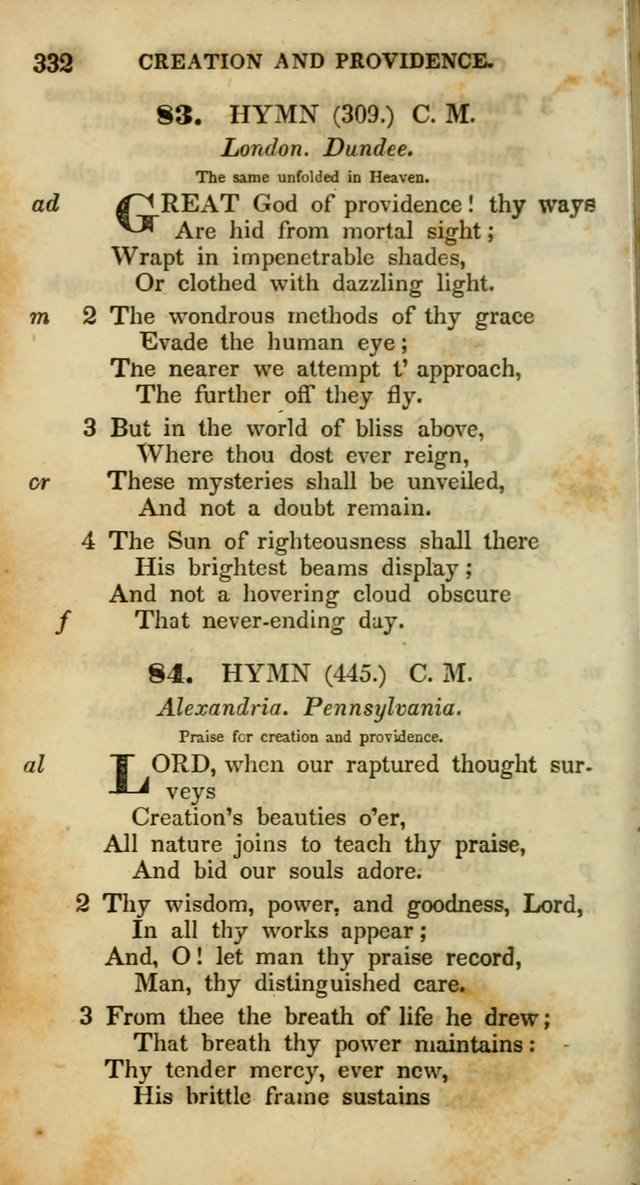 Psalms and Hymns, Adapted to Public Worship: and approved by the General Assembly of the Presbyterian Church in the United States of America: the latter being arranged according to subjects... page 332