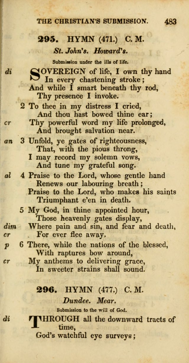 Psalms and Hymns, Adapted to Public Worship: and approved by the General Assembly of the Presbyterian Church in the United States of America: the latter being arranged according to subjects... page 485