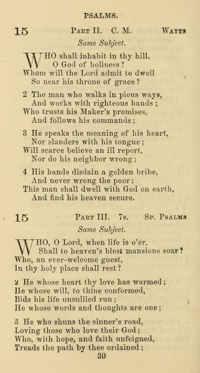 Psalms and Hymns: adapted to social, private and public worship in the Cumberland Presbyterian Chruch page 30