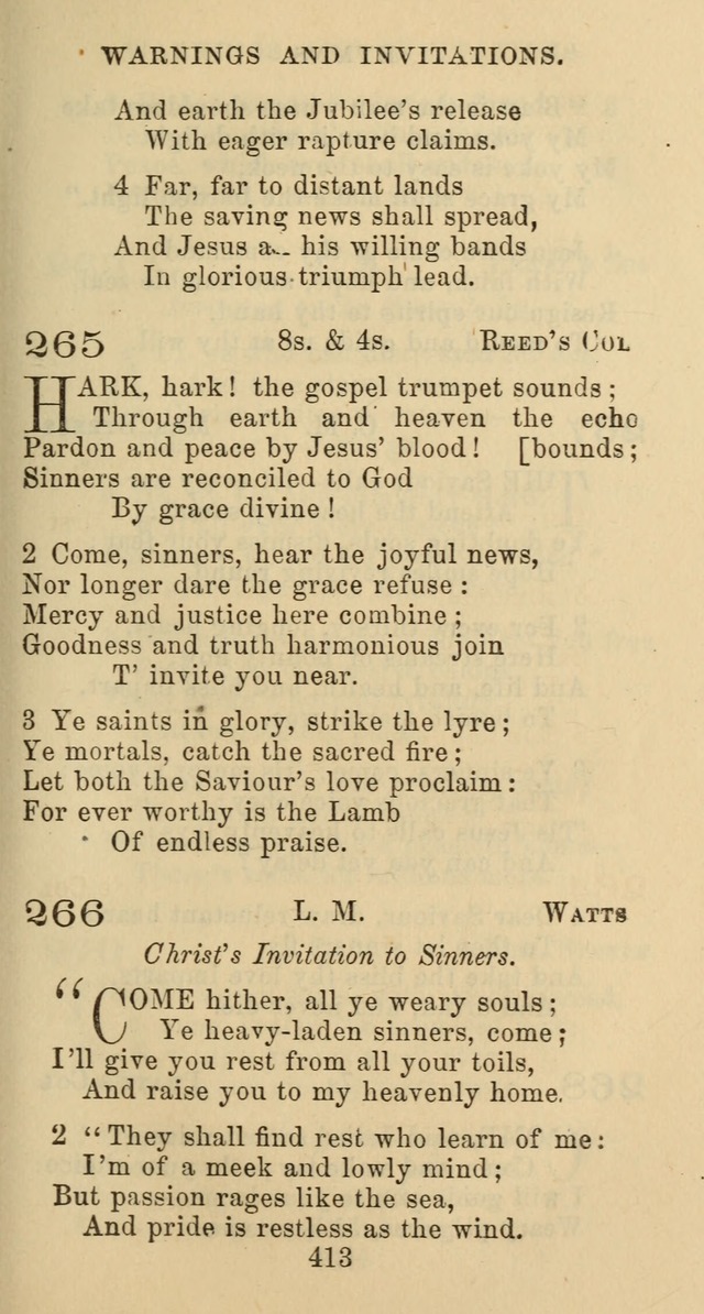 Psalms and Hymns: adapted to social, private and public worship in the Cumberland Presbyterian Chruch page 413