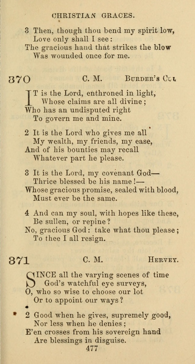 Psalms and Hymns: adapted to social, private and public worship in the Cumberland Presbyterian Chruch page 477