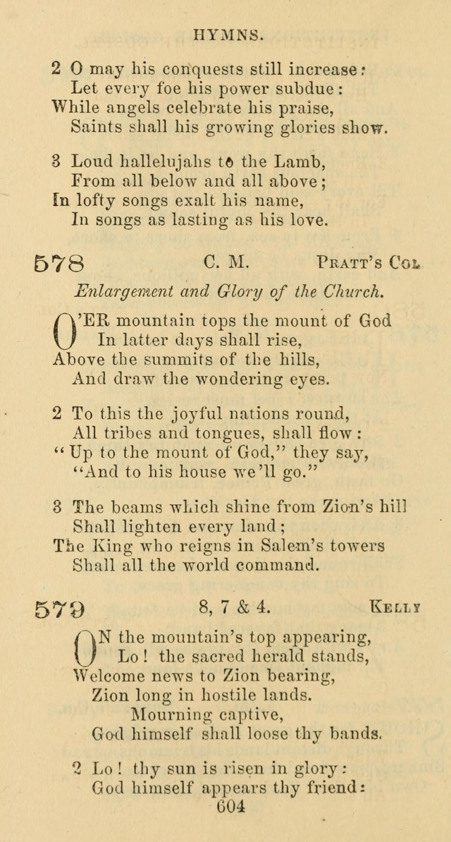 Psalms and Hymns: adapted to social, private and public worship in the Cumberland Presbyterian Chruch page 604