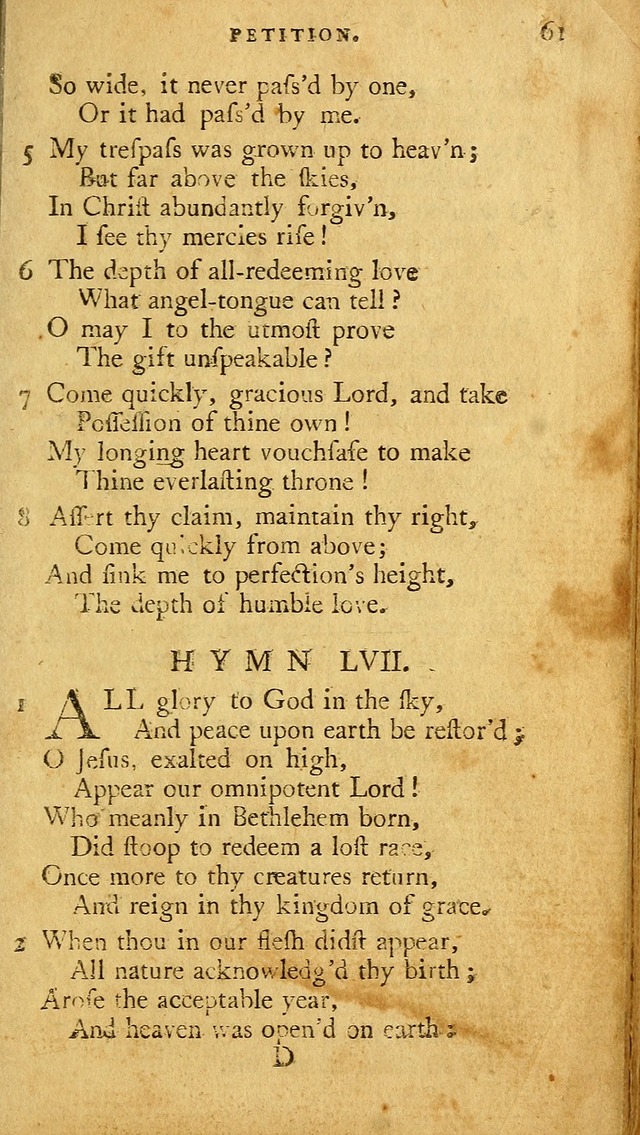 A Pocket hymn book, designed as a constant companion for the pious: collected from various authors page 68