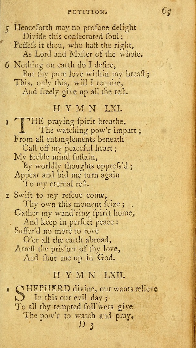 A Pocket hymn book, designed as a constant companion for the pious: collected from various authors page 72