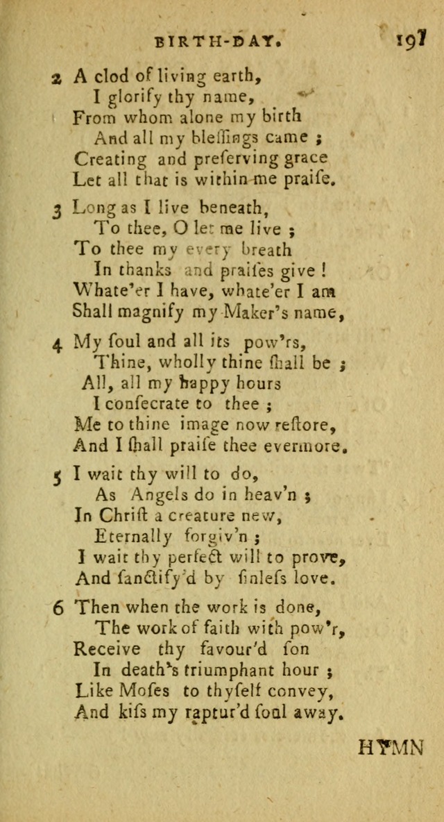A Pocket Hymn Book: designed as a constant companion for the pious, collected from various authors (9th ed.) page 197