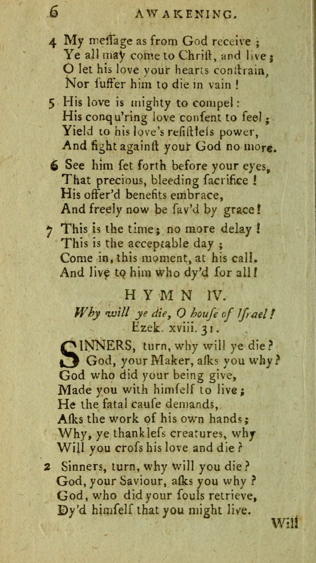 A Pocket Hymn Book: designed as a constant companion for the pious, collected from various authors (9th ed.) page 6