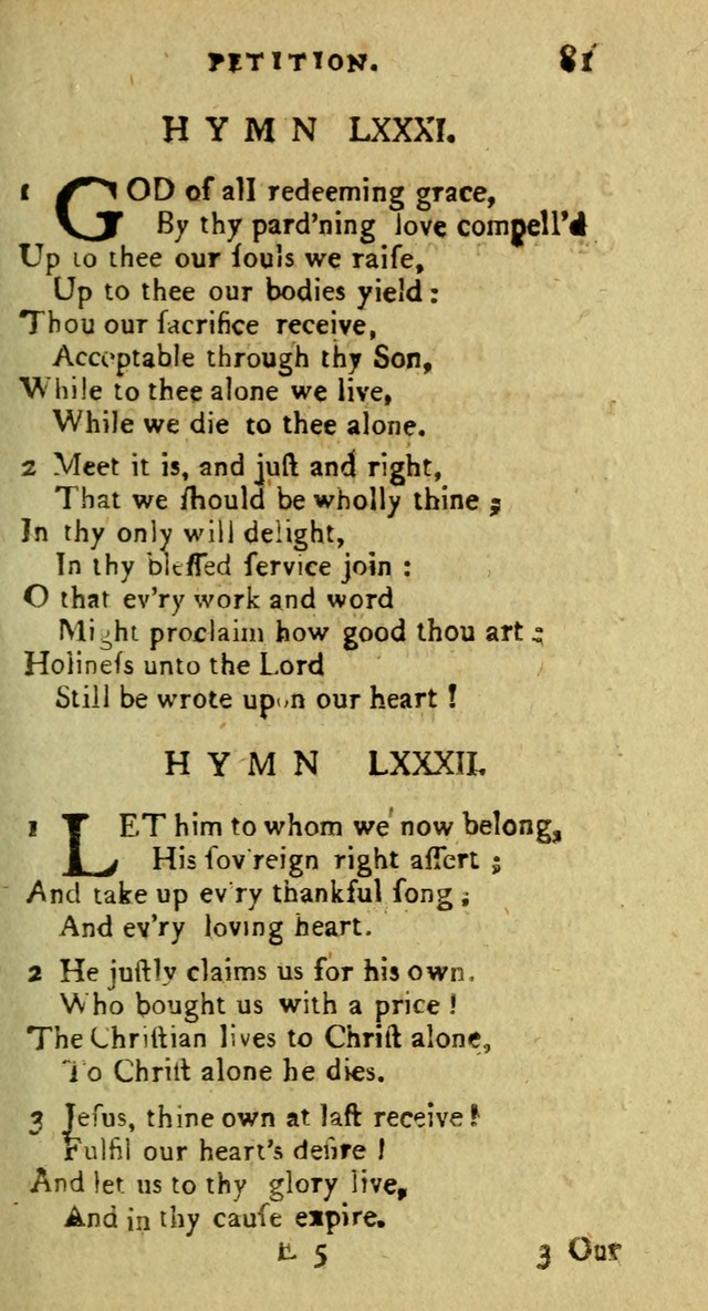 A Pocket Hymn Book: designed as a constant companion for the pious, collected from various authors (9th ed.) page 81