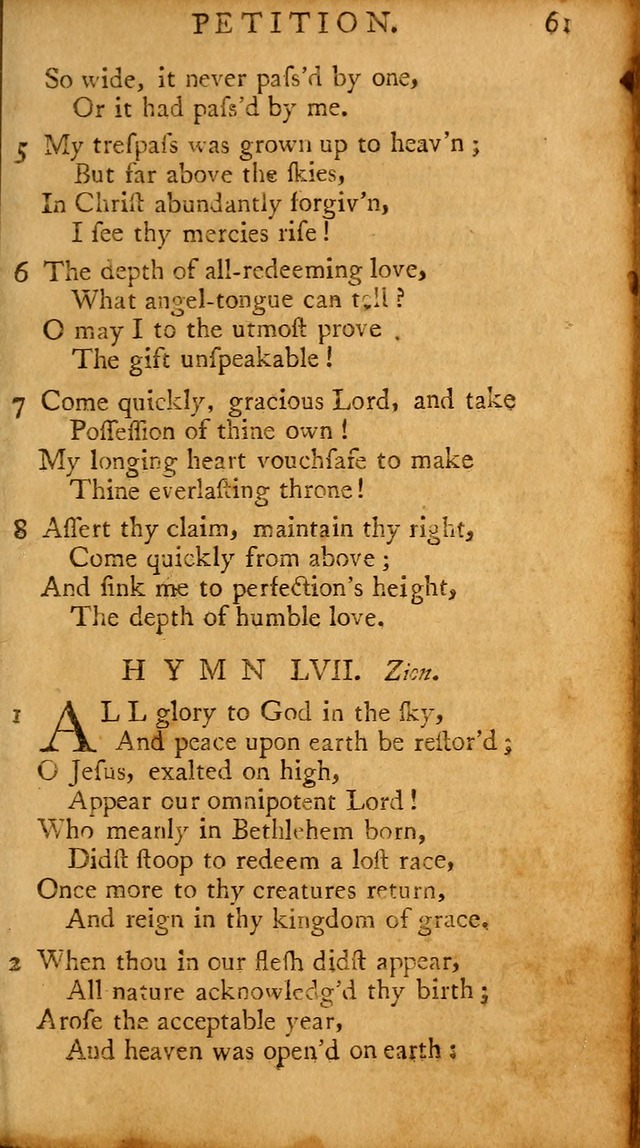 A Pocket Hymn-book: designed as a constant companion for the pious, collected from various authors (18th ed.) page 63