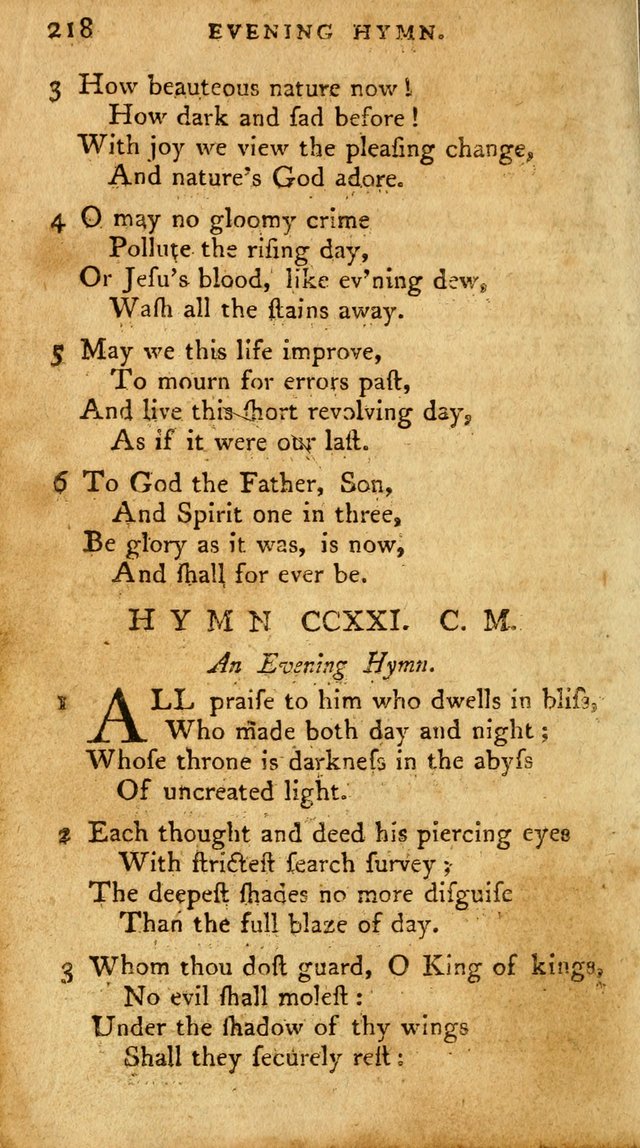 A Pocket Hymn-Book: designed as a constant companion for the pious: collected from various authors. (21st ed.) page 218