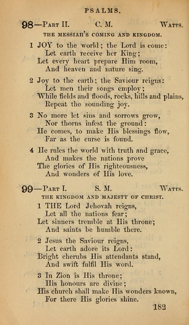 The Psalms and Hymns, with the Doctrinal Standards and Liturgy of the Reformed Protestant Dutch Church in North America page 190