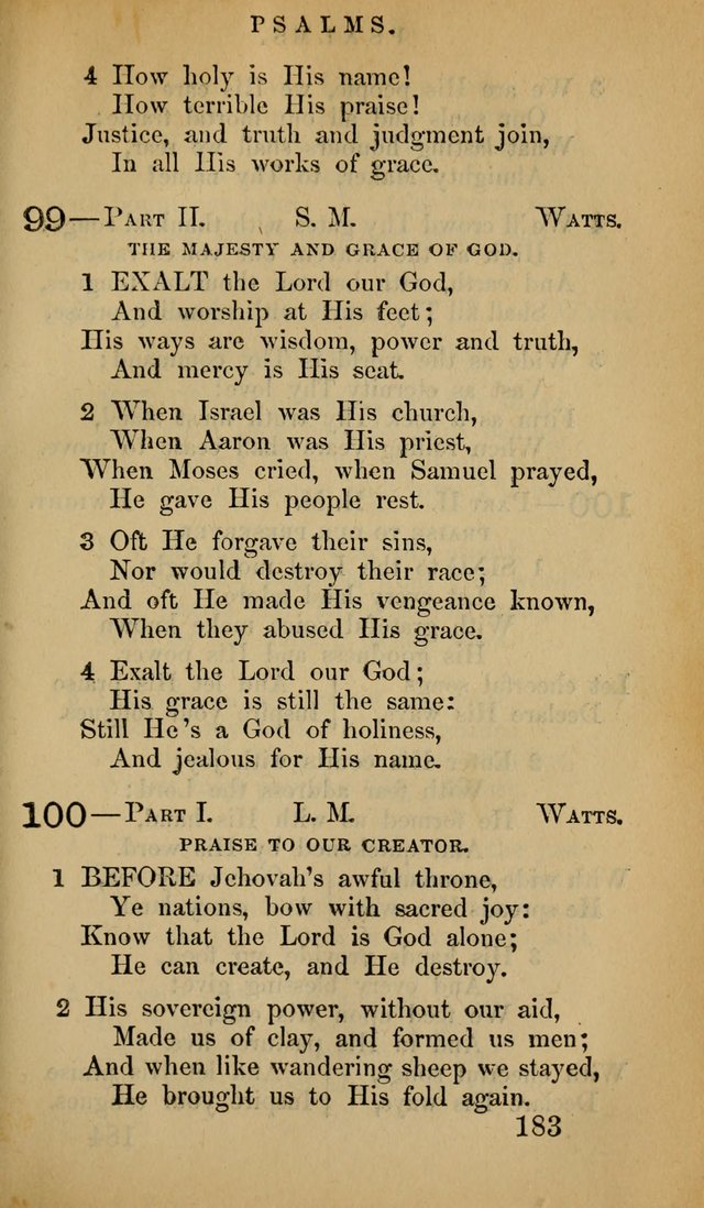 The Psalms and Hymns, with the Doctrinal Standards and Liturgy of the Reformed Protestant Dutch Church in North America page 191