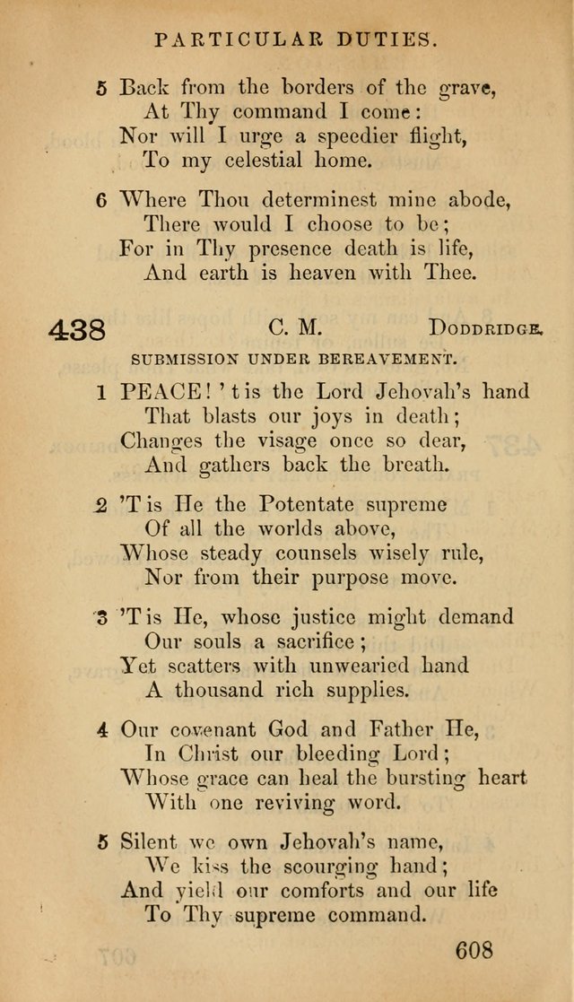 The Psalms and Hymns, with the Doctrinal Standards and Liturgy of the Reformed Protestant Dutch Church in North America page 616