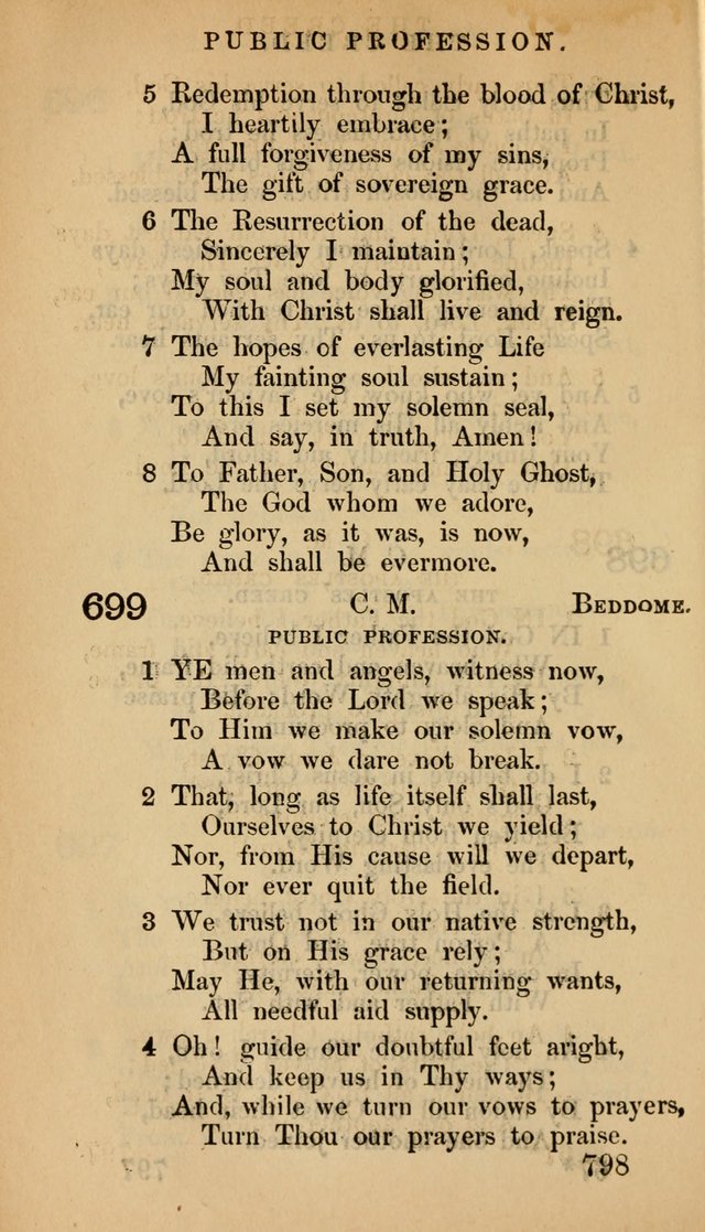 The Psalms and Hymns, with the Doctrinal Standards and Liturgy of the Reformed Protestant Dutch Church in North America page 806