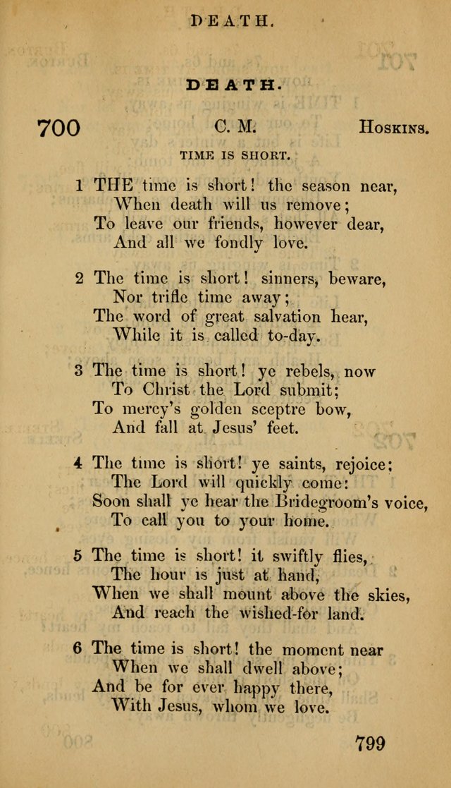 The Psalms and Hymns, with the Doctrinal Standards and Liturgy of the Reformed Protestant Dutch Church in North America page 807