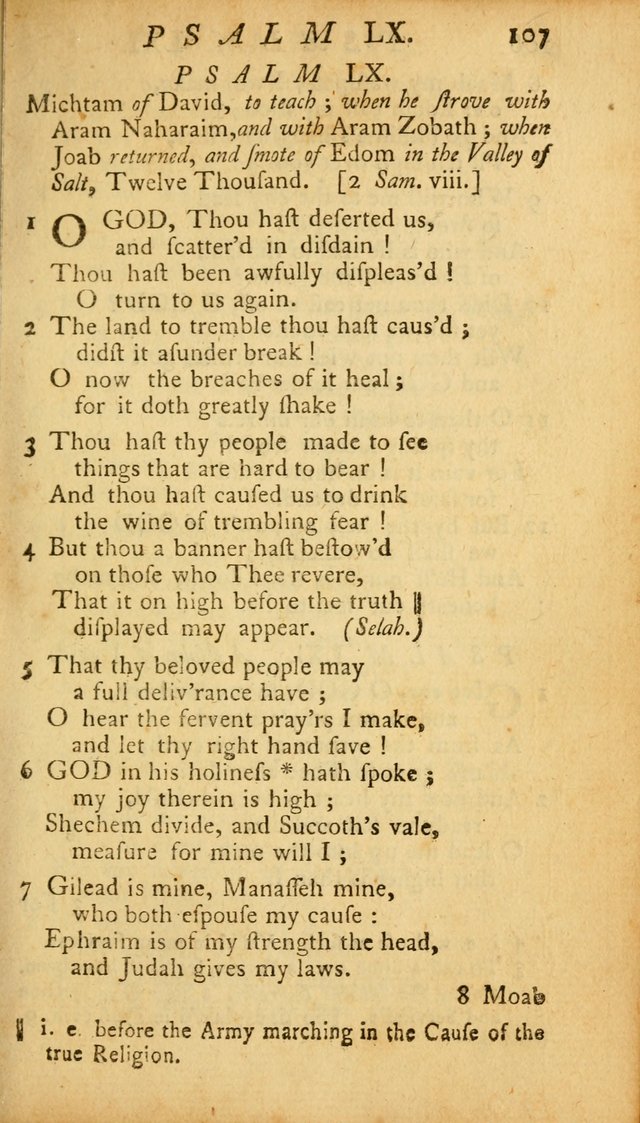The Psalms, Hymns and Spiritual Songs of the Old and New Testament, faithully translated into English metre: being the New England Psalm Book (Rev. and Improved) page 107
