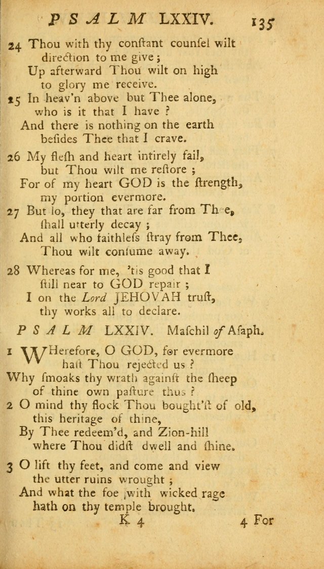 The Psalms, Hymns and Spiritual Songs of the Old and New Testament, faithully translated into English metre: being the New England Psalm Book (Rev. and Improved) page 135