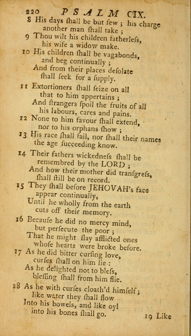 The Psalms, Hymns and Spiritual Songs of the Old and New Testament, faithully translated into English metre: being the New England Psalm Book (Rev. and Improved) page 220