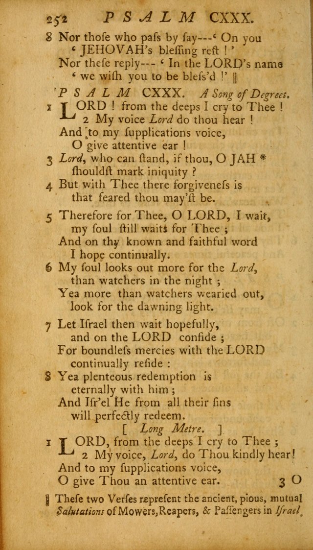The Psalms, Hymns and Spiritual Songs of the Old and New Testament, faithully translated into English metre: being the New England Psalm Book (Rev. and Improved) page 252