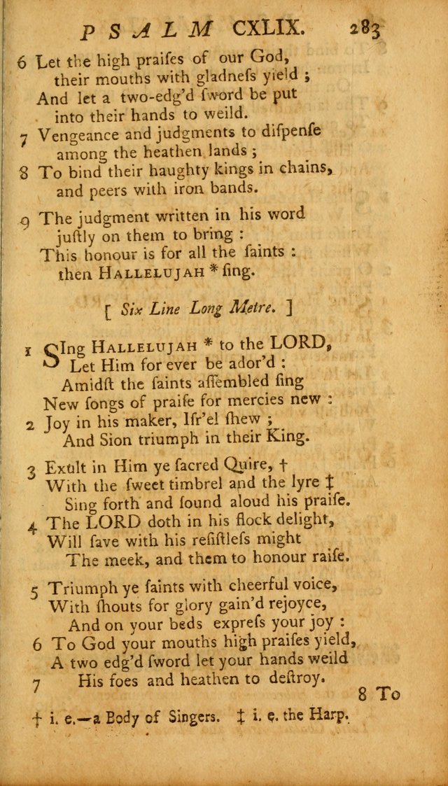 The Psalms, Hymns and Spiritual Songs of the Old and New Testament, faithully translated into English metre: being the New England Psalm Book (Rev. and Improved) page 283