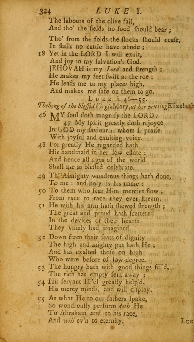 The Psalms, Hymns and Spiritual Songs of the Old and New Testament, faithully translated into English metre: being the New England Psalm Book (Rev. and Improved) page 324