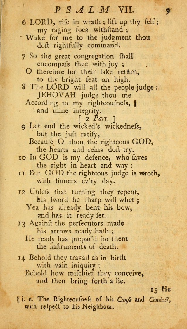 The Psalms, Hymns and Spiritual Songs of the Old and New Testament, faithully translated into English metre: being the New England Psalm Book (Rev. and Improved) page 9