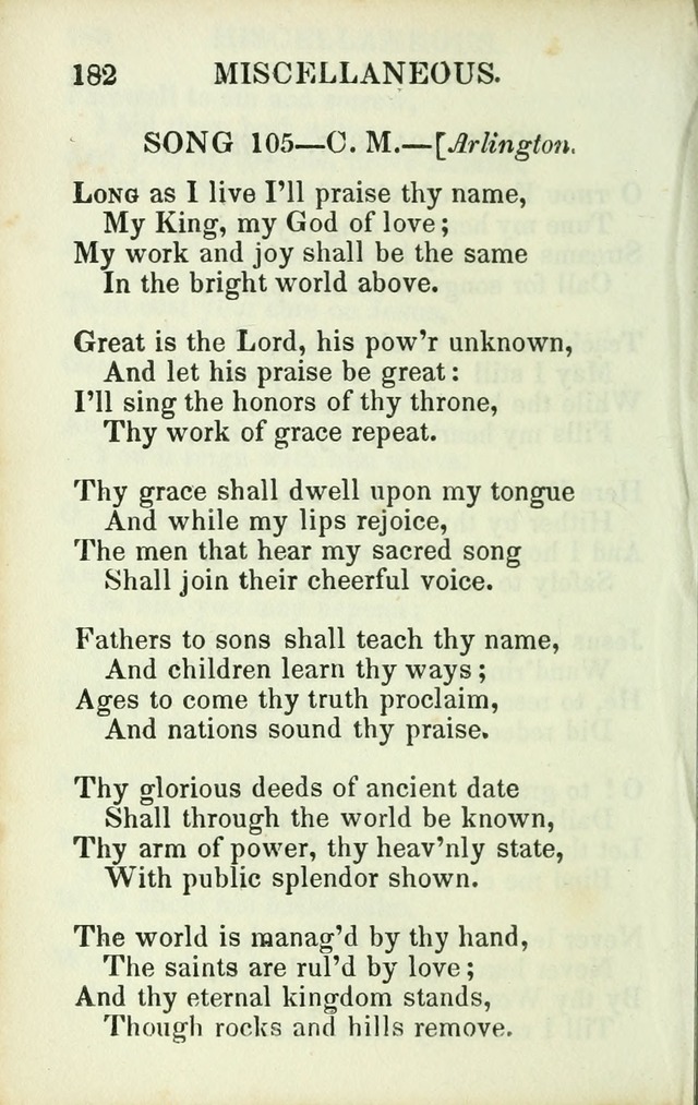Psalms, Hymns and Spiritual Songs, Original and Selected. (14th stereotype ed.) page 182