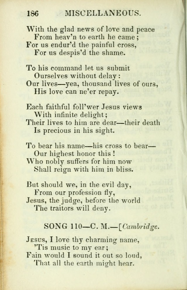 Psalms, Hymns and Spiritual Songs, Original and Selected. (14th stereotype ed.) page 186
