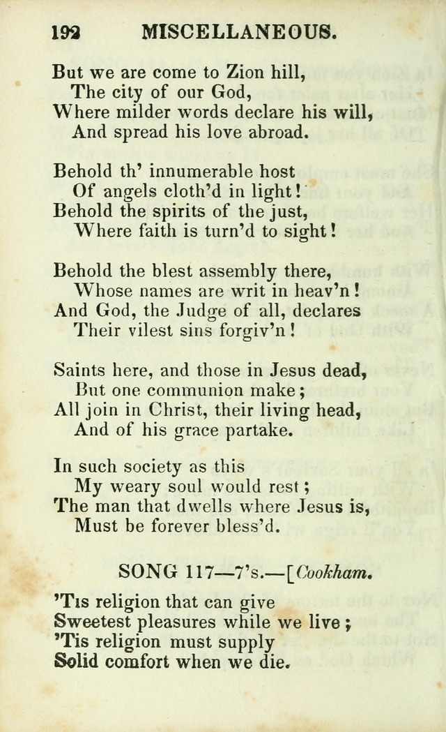 Psalms, Hymns and Spiritual Songs, Original and Selected. (14th stereotype ed.) page 192
